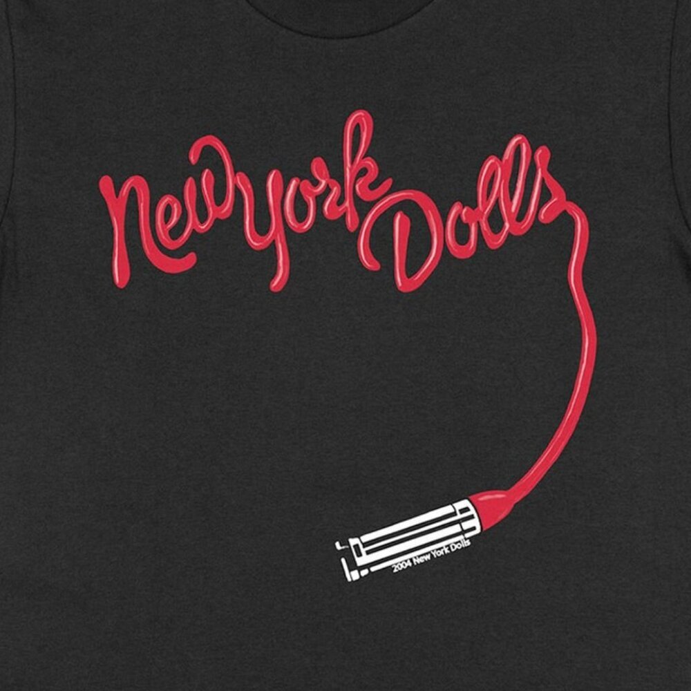 New York Dolls Lipstick Logo Graphic Unisex T-Shirt Punk Rock Band Music Tee 91 - Picture 2 of 5